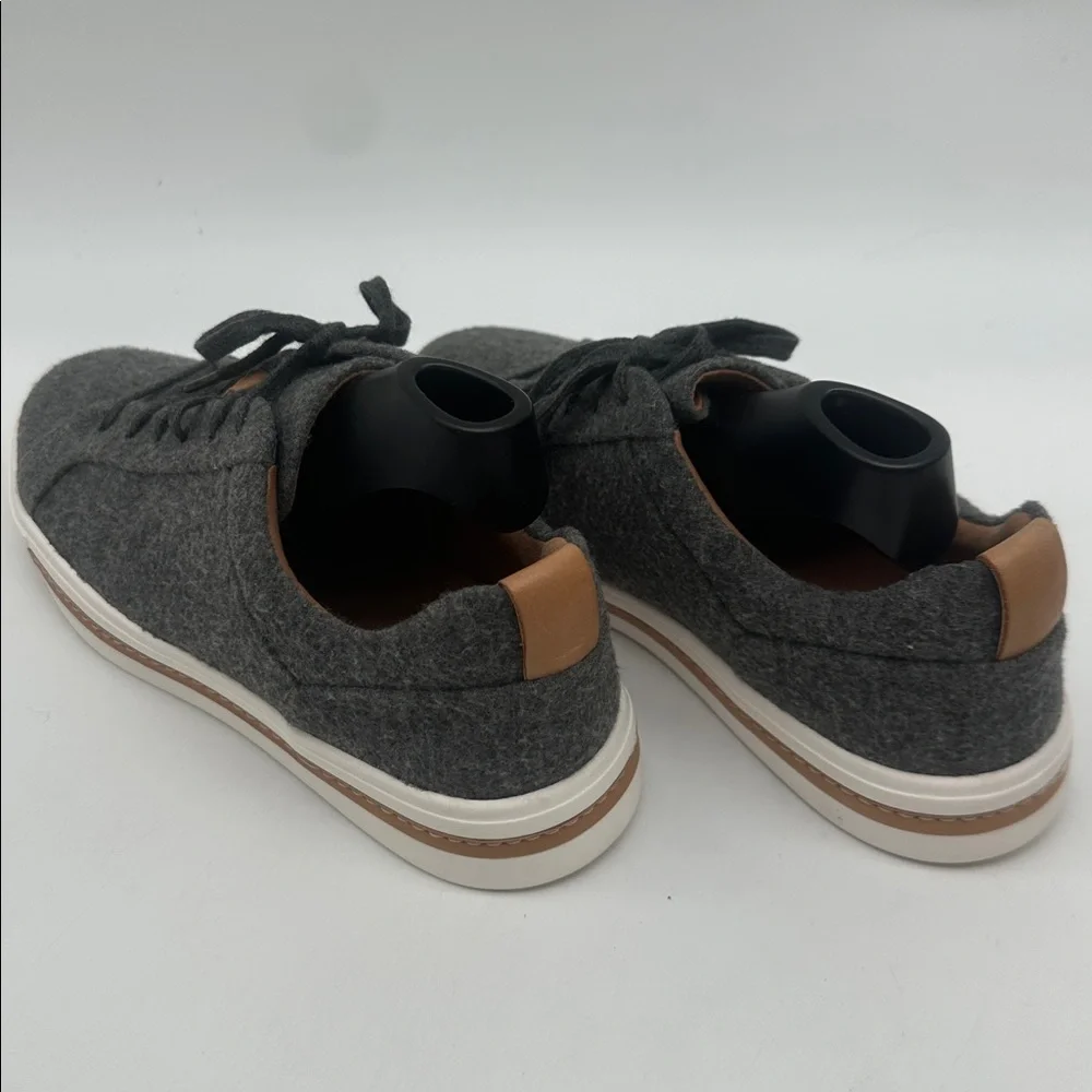 CLARKS Un Maui Shoes Lace Sneakers Women Size 6 Gray Contoured Comfort Wool